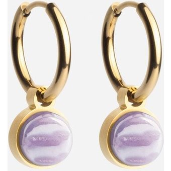 ALEXASCHA Gold Creolen mit Anhänger | Mix & Match