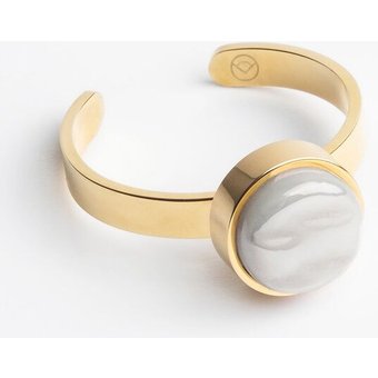 ALEXASCHA Größenverstellbarer Ring mit Stein | Goldring