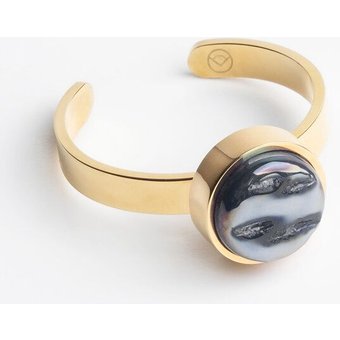 ALEXASCHA Größenverstellbarer Ring mit Stein | Goldring