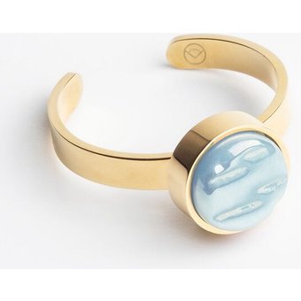 ALEXASCHA Größenverstellbarer Ring mit Stein | Goldring