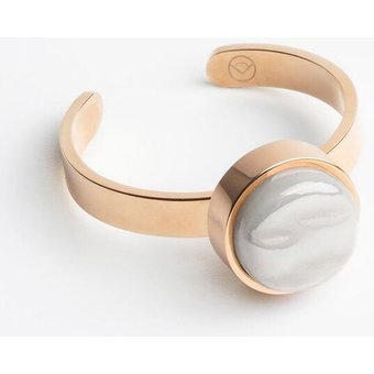 ALEXASCHA Größenverstellbarer Ring mit Stein | Roségold