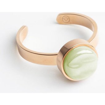 ALEXASCHA Größenverstellbarer Ring mit Stein | Roségold