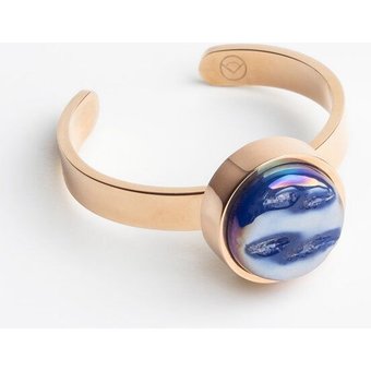 ALEXASCHA Größenverstellbarer Ring mit Stein | Roségold