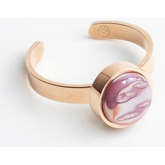 ALEXASCHA Größenverstellbarer Ring mit Stein | Roségold