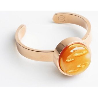 ALEXASCHA Größenverstellbarer Ring mit Stein | Roségold