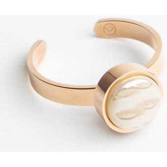 ALEXASCHA Größenverstellbarer Ring mit Stein | Roségold