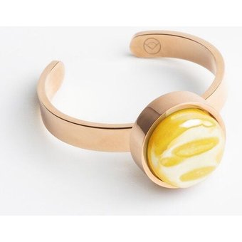 ALEXASCHA Größenverstellbarer Ring mit Stein | Roségold