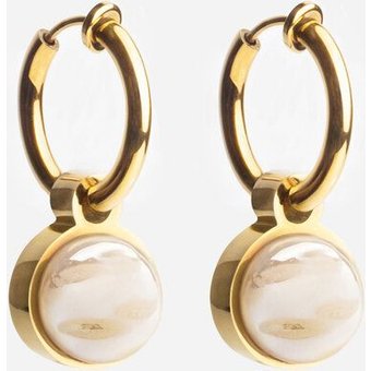 ALEXASCHA Gold Clip Creolen mit Anhänger | Mix & Match