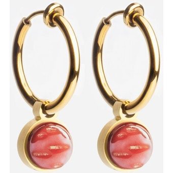ALEXASCHA Gold Clip Creolen mit Anhänger | Mix & Match