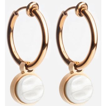 ALEXASCHA Roségold Clip Creolen mit Anhänger | Mix & Match