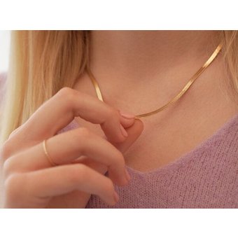 BELLYBIRD Jewellery SCHLANGENKETTE - 925 Silber oder 925 Silber vergoldet, bewegliches Gliederband