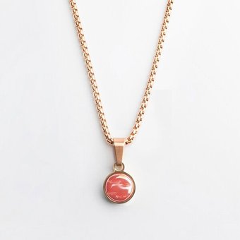 ALEXASCHA Kurze Kette mit Anhänger | Mix & Match | Roségold
