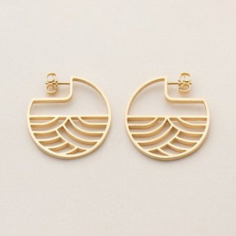 ChristinaPauls Slow jewellery Creole Kinki, groĂź in Gold und Silber