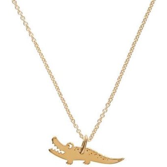 BELLYBIRD Jewellery Kinderkette - kleines Krokodil, Anhänger/ Silber/ Silber vergoldet