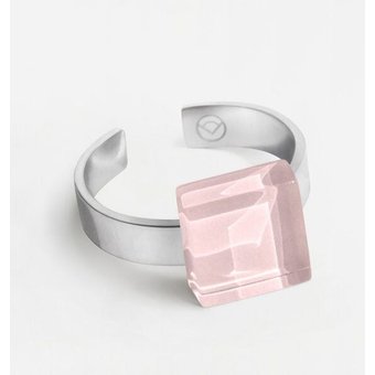 ALEXASCHA Geometrischer Ring aus Glas, mini | PUREFORM