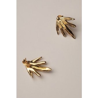 Kiwistories Ohringe Gold Vermeil Leaf