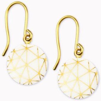 lille mus Porzellan-Ohrhänger GEO Porzellanschmuck