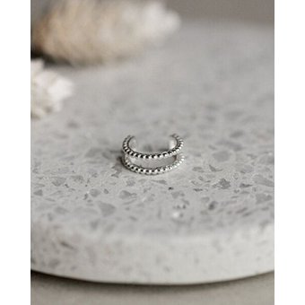 lille mus Earcuff 'Kugeln' 925 Silber / vergoldet