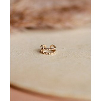 lille mus Earcuff 'Kugeln' 925 Silber / vergoldet