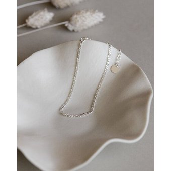 lille mus Schmuckset Armband + Kette 'Figaro' 925 Silber / vergoldet