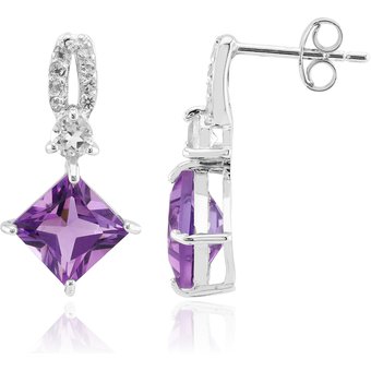 Amethyst-Silberohrringe