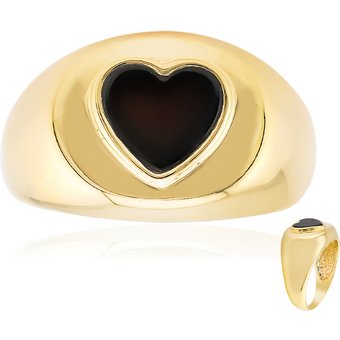Schwarzer Onyx-Silberring