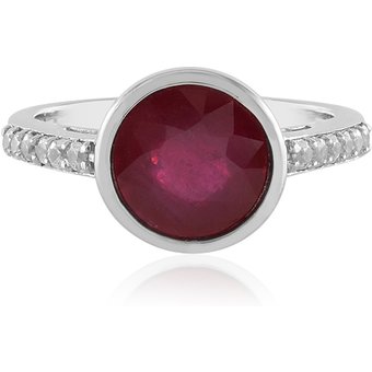 Bemainty-Rubin-Silberring (MONOSONO COLLECTION)