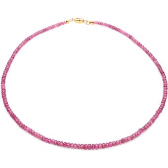 Pinkfarbener Turmalin-Goldhalskette