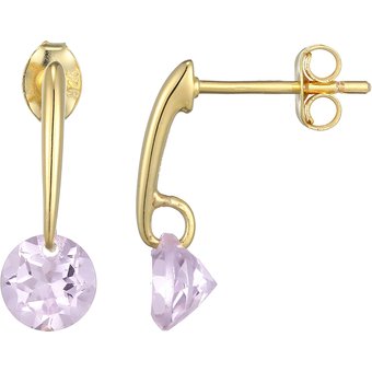 Lavendel-Amethyst-Silberohrringe
