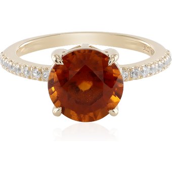 Hessonit-Granat-Goldring