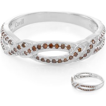 Fancy-Diamant-Silberring