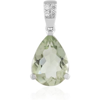 Grüner Amethyst-Silberanhänger