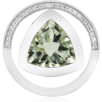 Grüner Amethyst-Silberanhänger (MONOSONO COLLECTION)
