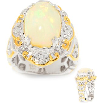 Welo-Opal-Silberring (Gems en Vogue)