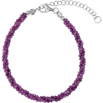 Rubin-Silberarmband