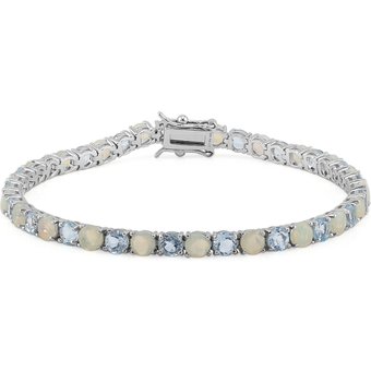 Edelstein-Silberarmband