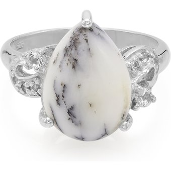 Dendriten-Achat-Silberring