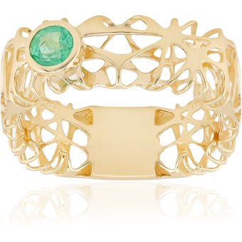 Russischer Smaragd-Goldring (Ornaments by de Melo)