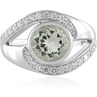 GrĂĽner Amethyst-Silberring (de Melo)