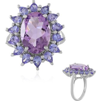Lavendel-Amethyst-Silberring