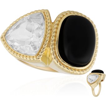 Edelstein-Silberring (MONOSONO COLLECTION)