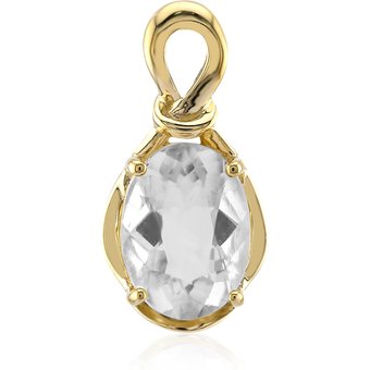 Mexikanischer Hyalith-Opal-Goldanhänger