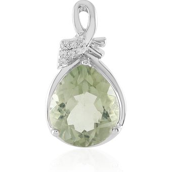 Grüner Amethyst-Silberanhänger