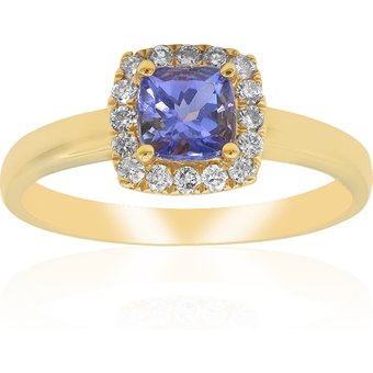 AAA-Tansanit-Goldring