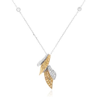 Gelber SI2 Brillant-Goldhalskette (CIRARI)