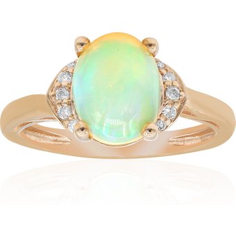 Australischer Opal-Goldring