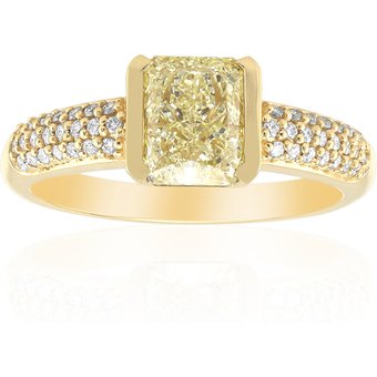 Gelber SI2 Diamant-Goldring (de Melo)