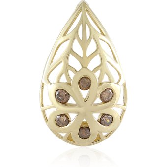 I2 Champagner-Brillant-Goldanhänger (Ornaments by de Melo)