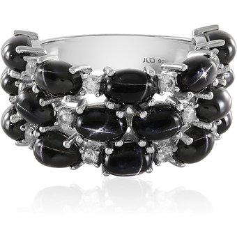 Indischer Stern-Diopsid-Silberring