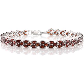 Mosambik-Granat-Silberarmband